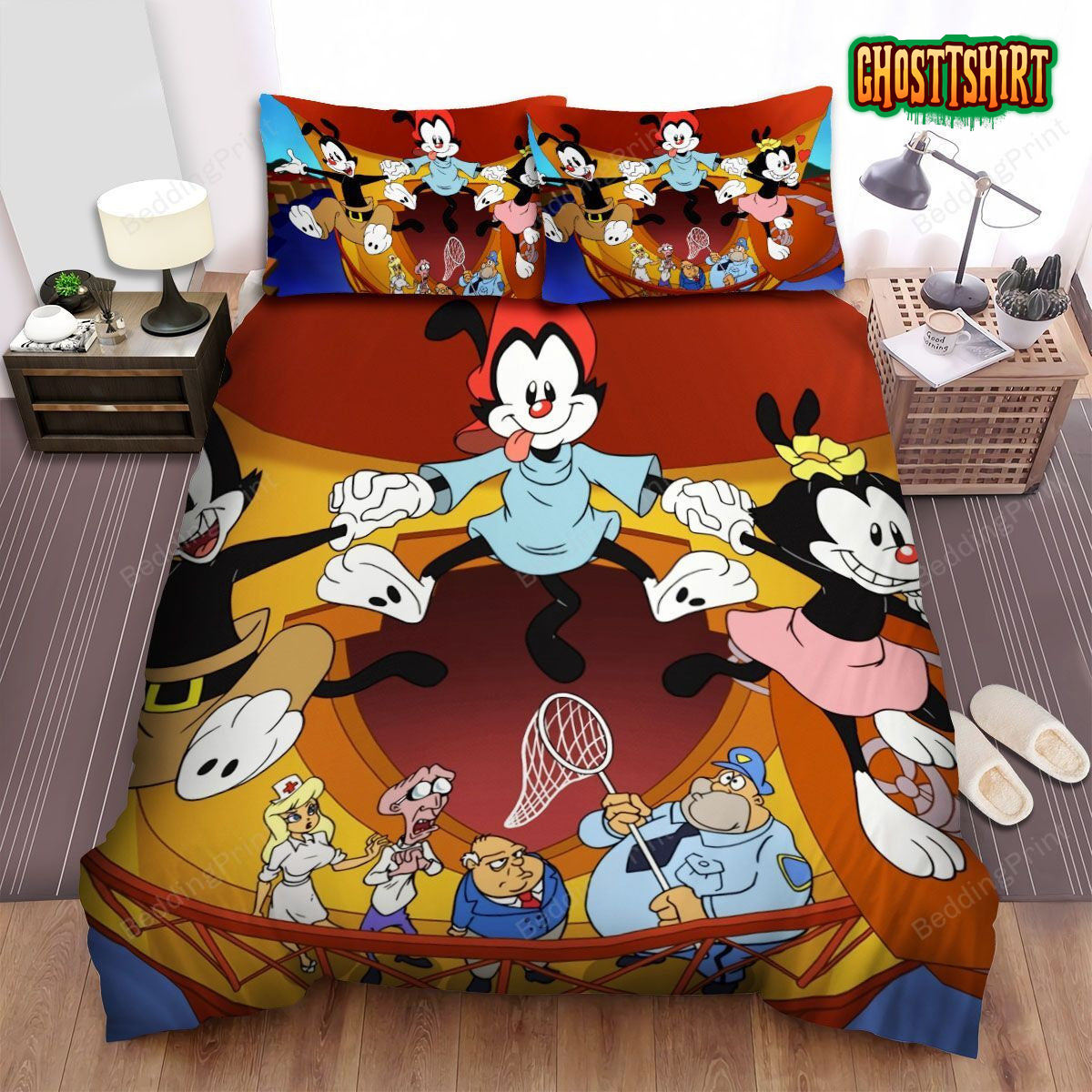 Animaniacs Jumping Out Of The Window Bed Sheets Spread Duvet Cover Bedding Set
