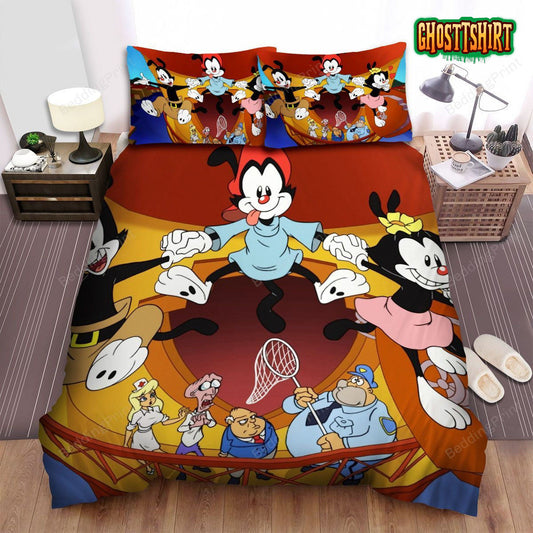 Animaniacs Jumping Out Of The Window Bed Sheets Spread Duvet Cover Bedding Set