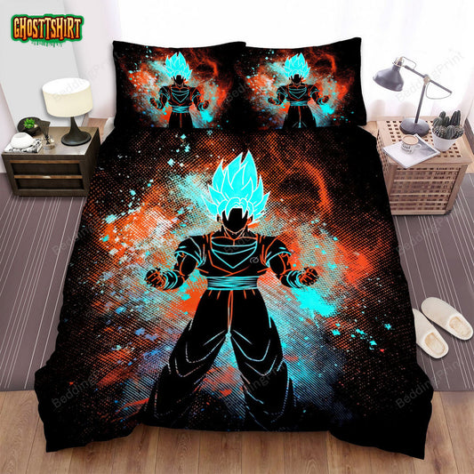 Anime Art Blue Hero Bed Sheets Duvet Cover Bedding Set