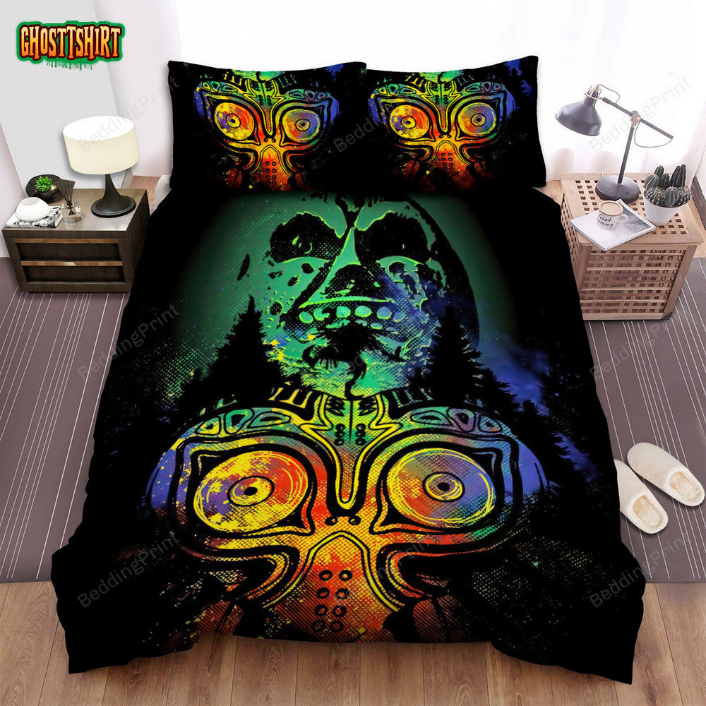 Anime Art Face Of Mask Bed Sheets Duvet Cover Bedding Set
