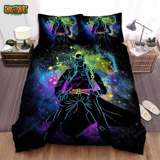 Anime Art Jotaro Bed Sheets Duvet Cover Bedding Set