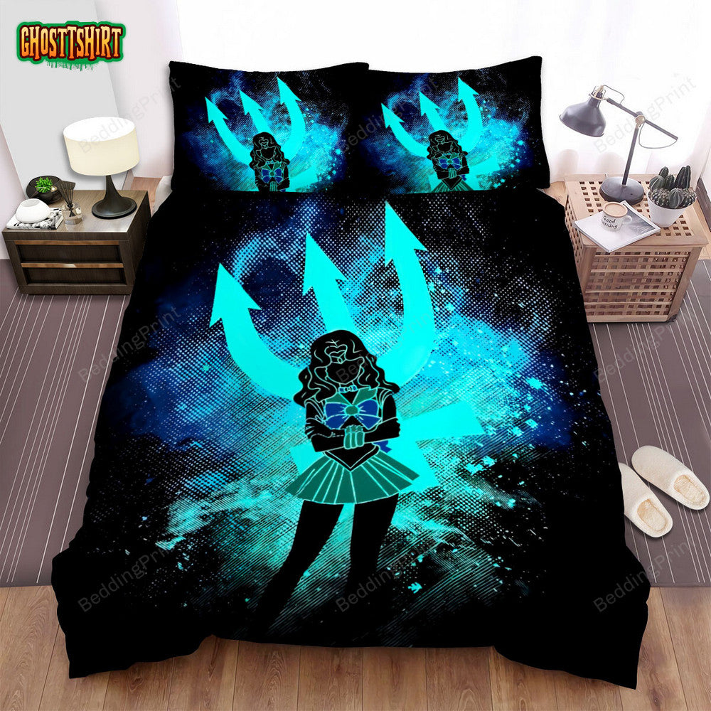 Anime Art Neptune Bed Sheets Duvet Cover Bedding Set