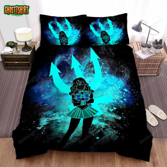 Anime Art Neptune Bed Sheets Duvet Cover Bedding Set