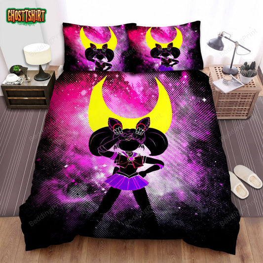 Anime Art Space Sister Bed Sheets Duvet Cover Bedding Set