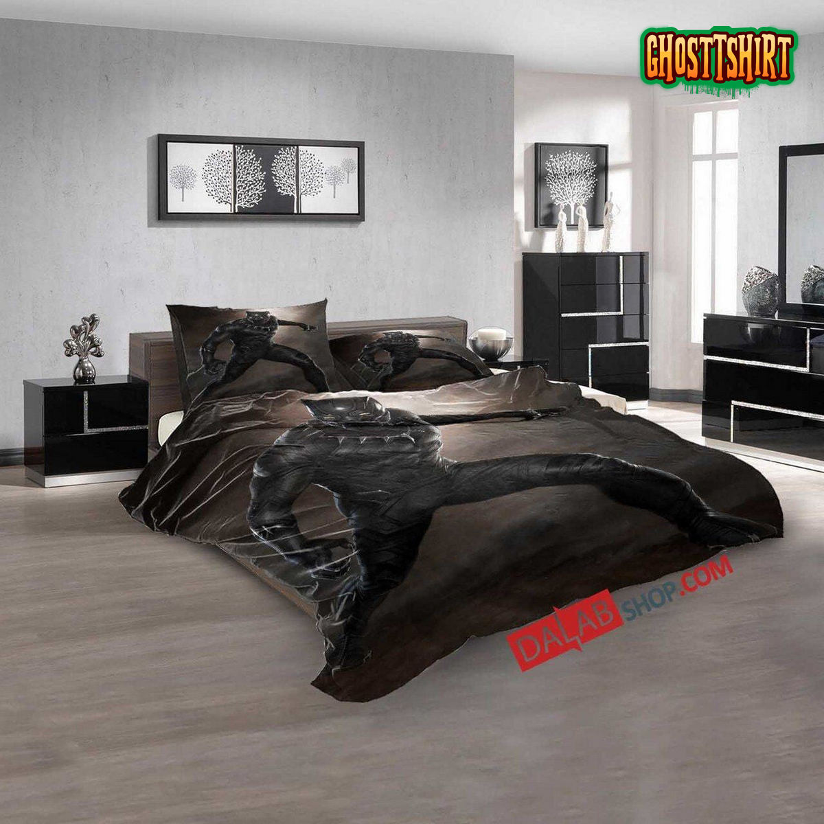 Anime Black Panther D 3D Duvet Cover Bedding Set
