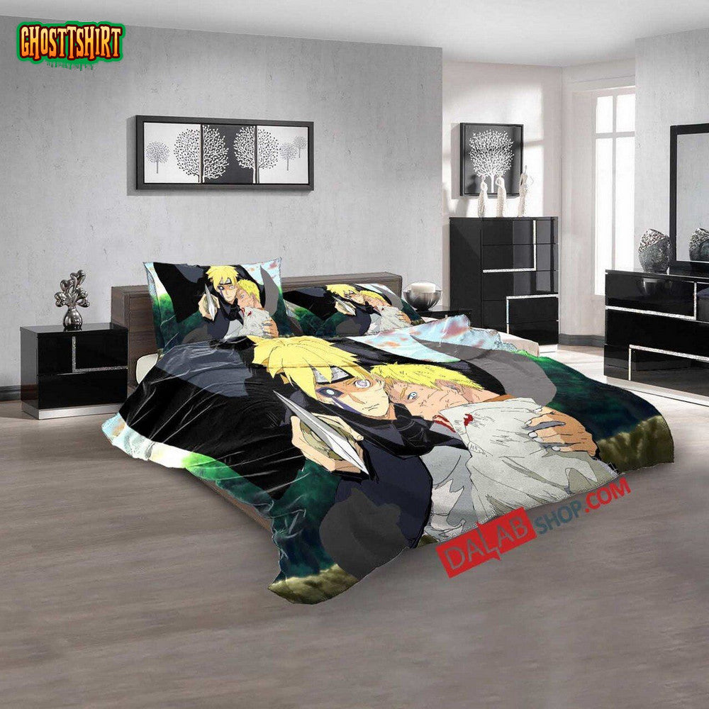 Anime Naruto Boruto N 3D Duvet Cover Bedroom Sets Bedding Set