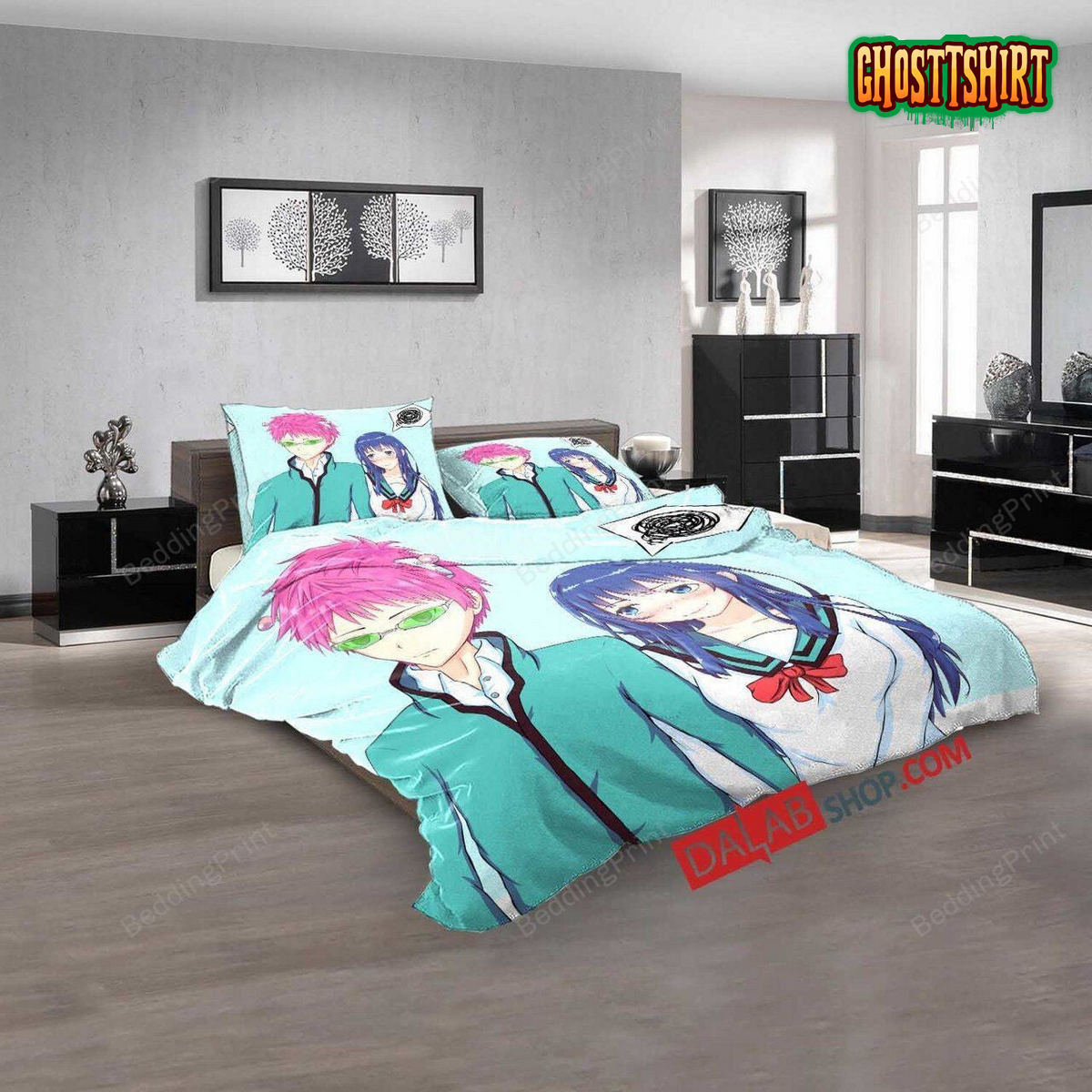 Anime Saiki Kusuo 3D Duvet Cover Bedding Set