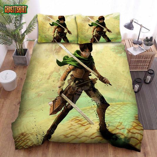 Anime Society Eren Bed Sheets Duvet Cover Bedding Set