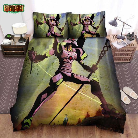 Anime Society Evangelion Bed Sheets Duvet Cover Bedding Set