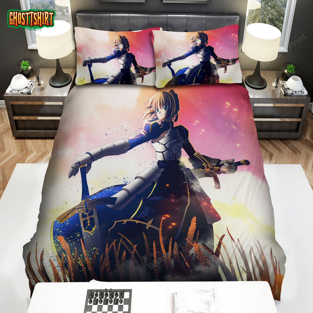 Anime Society Saber Bed Sheets Duvet Cover Bedding Set
