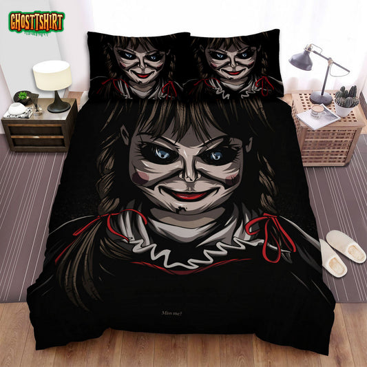 Annabelle Comes Home Smile Photo Movie Bed Sheets Spread Comforter Duvet Cover Bedding Set