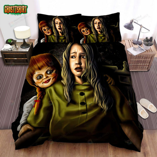 Annabelle Creation Movie Drawing Photo Bed Sheets Spread Comforter Duvet Cover Bedding Set