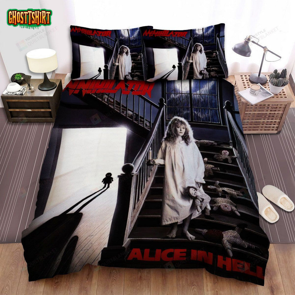 Annihilator Band Album Alice In Hell Bed Sheets Spread Comforter Duvet Cover Bedding Set