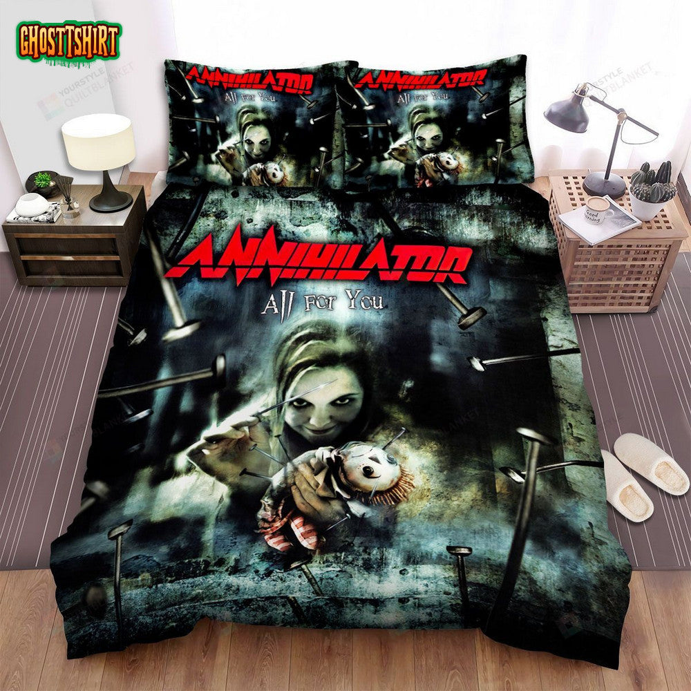 Annihilator Band Album All For You Bed Sheets Spread Comforter Duvet Cover Bedding Set