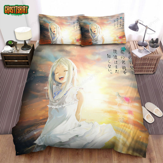 Anohana Meiko Honma Crying At Sunset Poster Bed Sheets Spread Duvet Cover Bedding Set