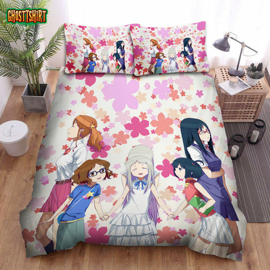 Anohana The Girls Of The Super Peace Busters Poster Bed Sheets Spread Duvet Cover Bedding Set
