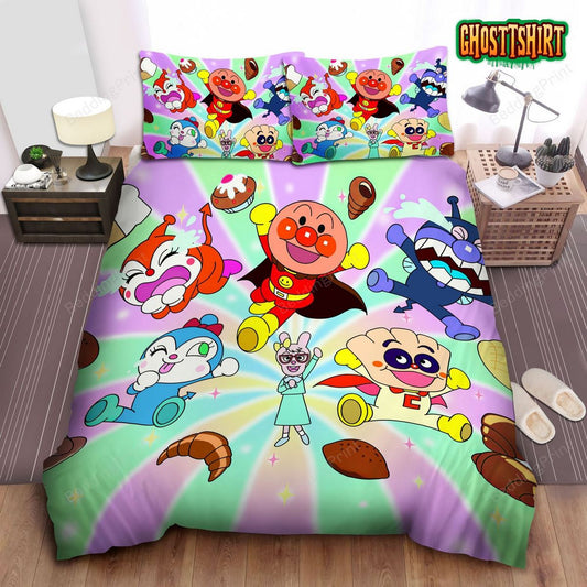 Anpanman Bakery Bed Sheets Duvet Cover Bedding Set