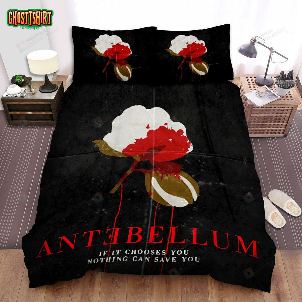 Antebellum Poster Flower Branch Bed Sheets Spread Comforter Duvet Cover Bedding Set