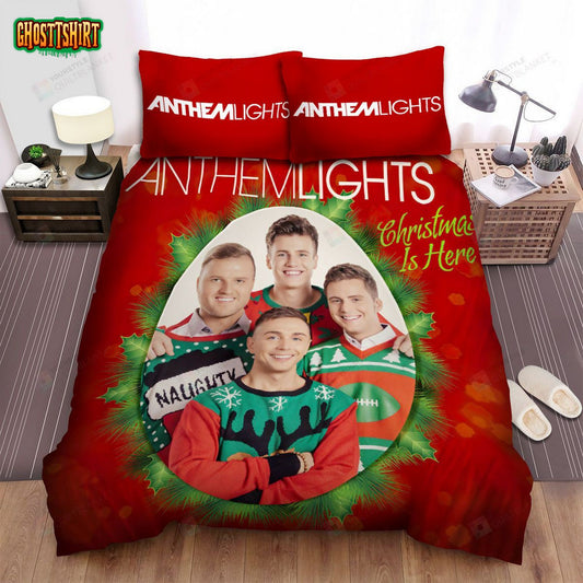 Anthem Lights Album Cover Christmas Is Here Bed Sheets Spread Comforter Duvet Cover Bedding Set
