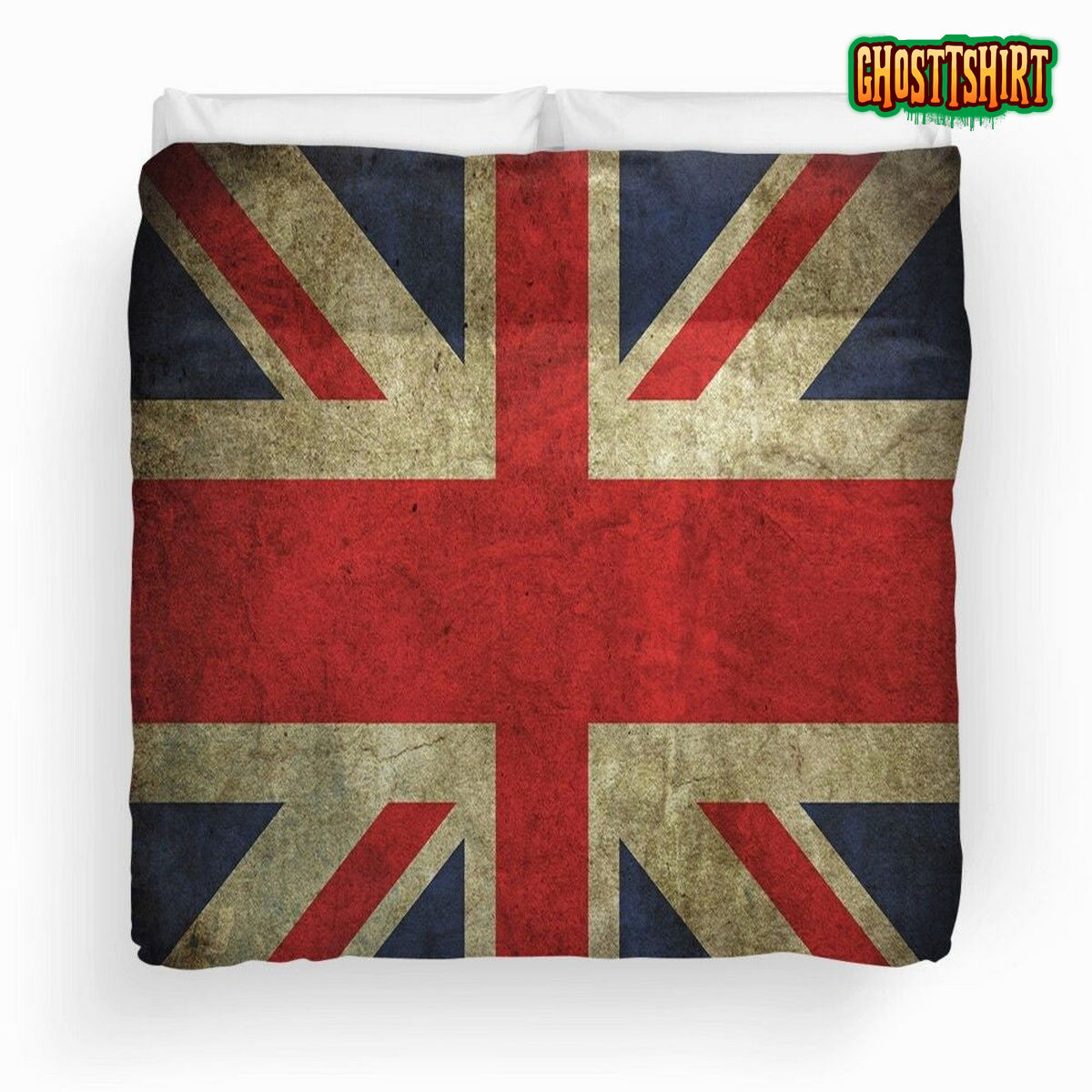 Antique Faded Union Jack Uk British Flag Duvet Cover Bedding Set