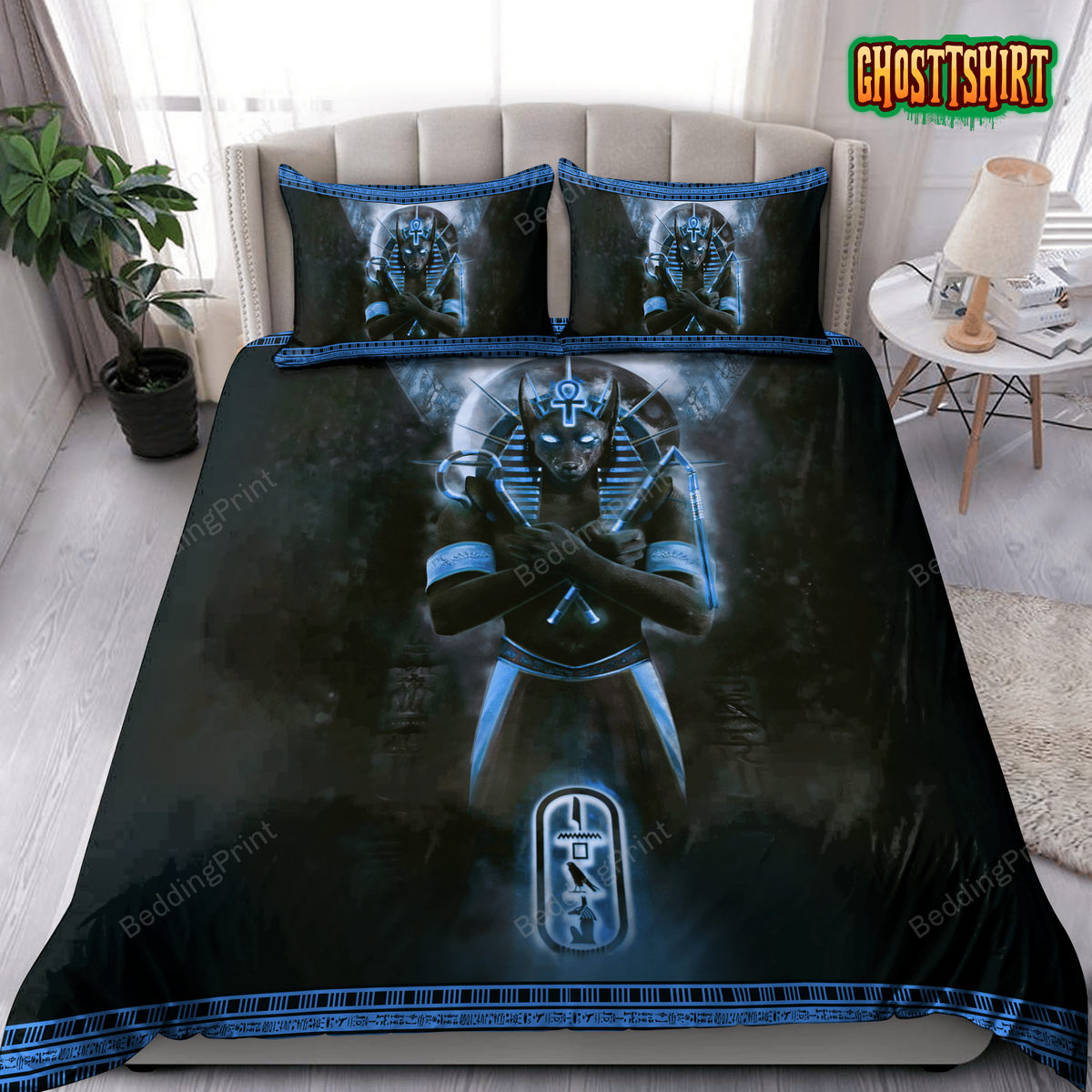 Anubis Ancient Egyptian Mythology Culture Bed Sheets Duvet Cover Bedding Set