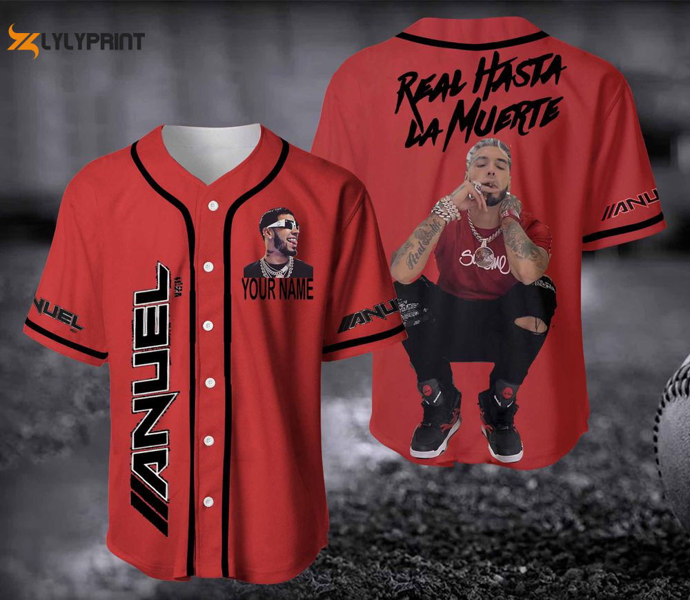 Anuel AA Baseball Jersey, Custom Name Anuel AA Jersay, Rapper Jersey Shirt - lylyprint.com