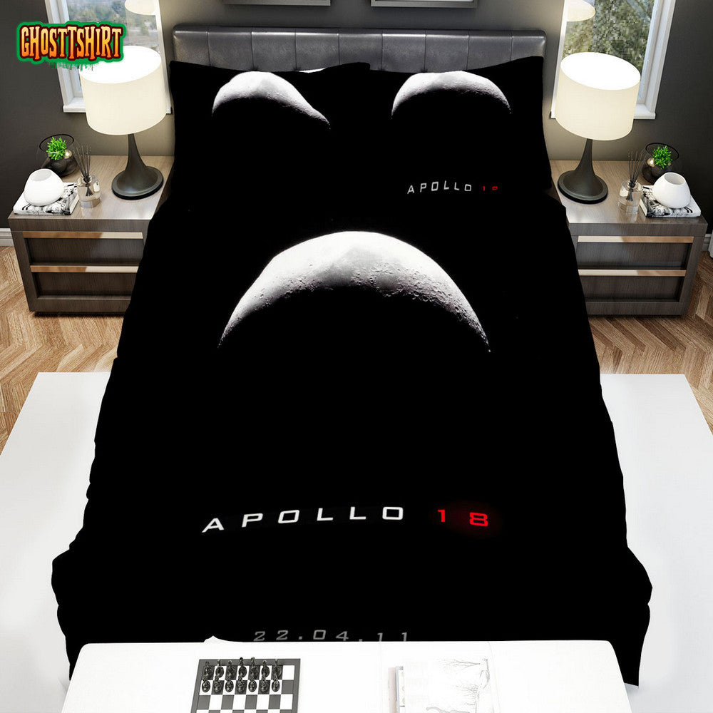 Apollo 18 Movie Lunar Eclipse Photo Bed Sheets Spread Comforter Duvet Cover Bedding Set