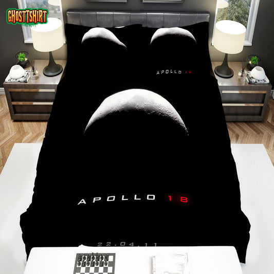 Apollo 18 Movie Lunar Eclipse Photo Bed Sheets Spread Comforter Duvet Cover Bedding Set