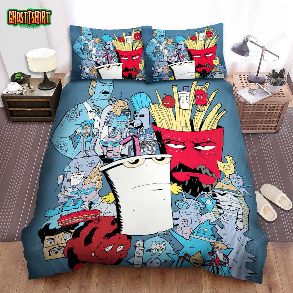 Aqua Teen Hunger Force All Characters Bed Sheets Spread Duvet Cover Bedding Set