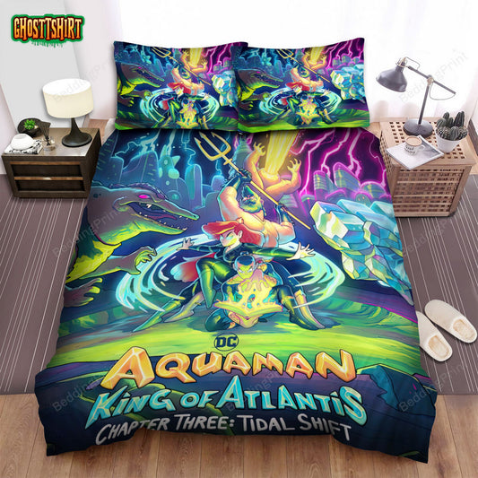 Aquaman King Of Atlantis (2021) Chapter Three Movie Poster Bed Sheets Duvet Cover Bedding Set