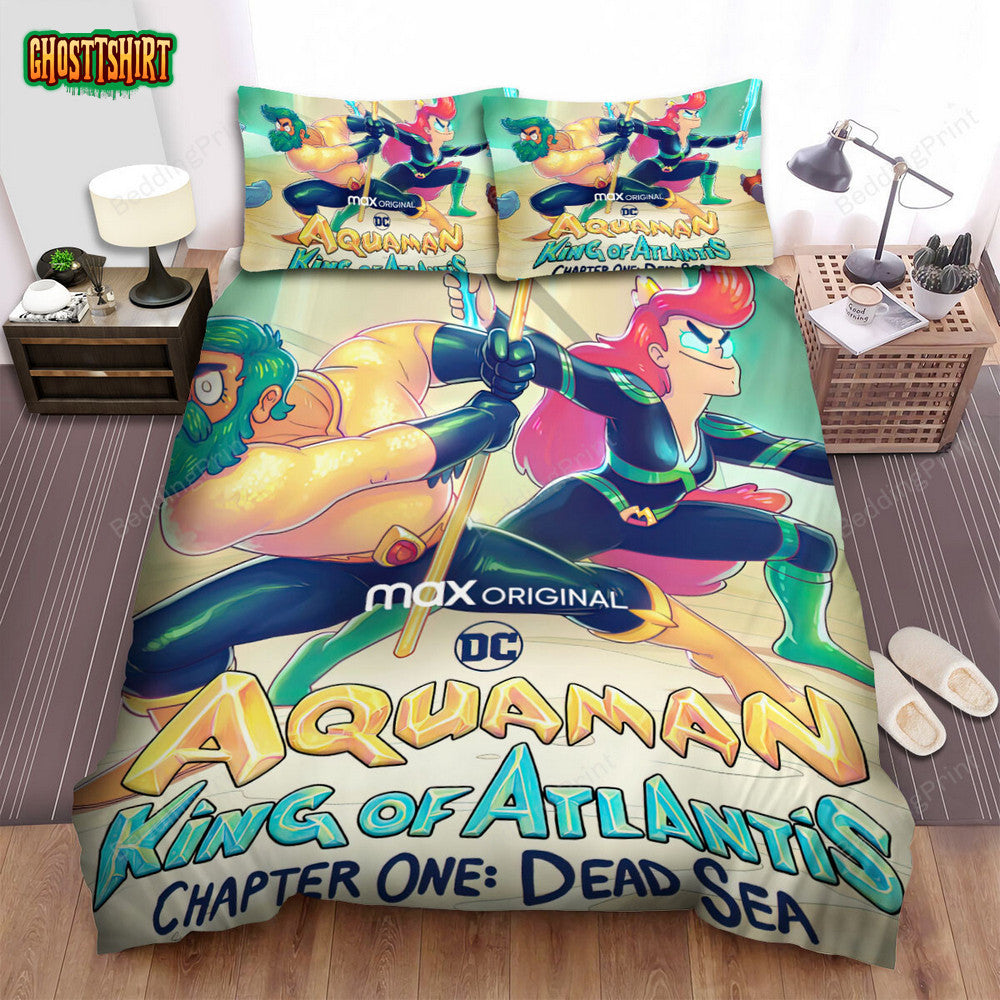 Aquaman King Of Atlantis (2021) Dead Sea Movie Poster Bed Sheets Duvet Cover Bedding Set