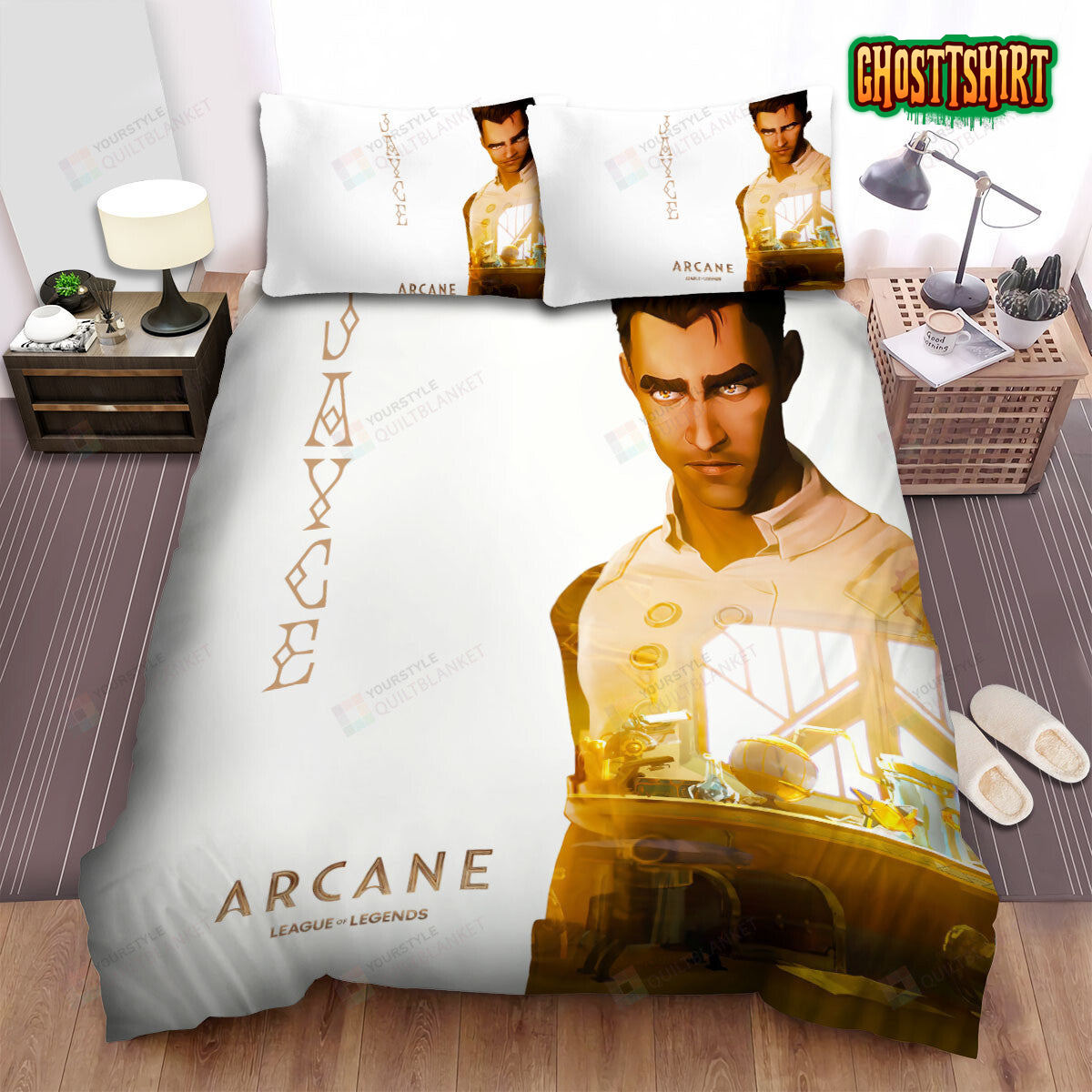 Arcane 2021 Movie Jayce Poster Bed Sheets Duvet Cover Bedding Set