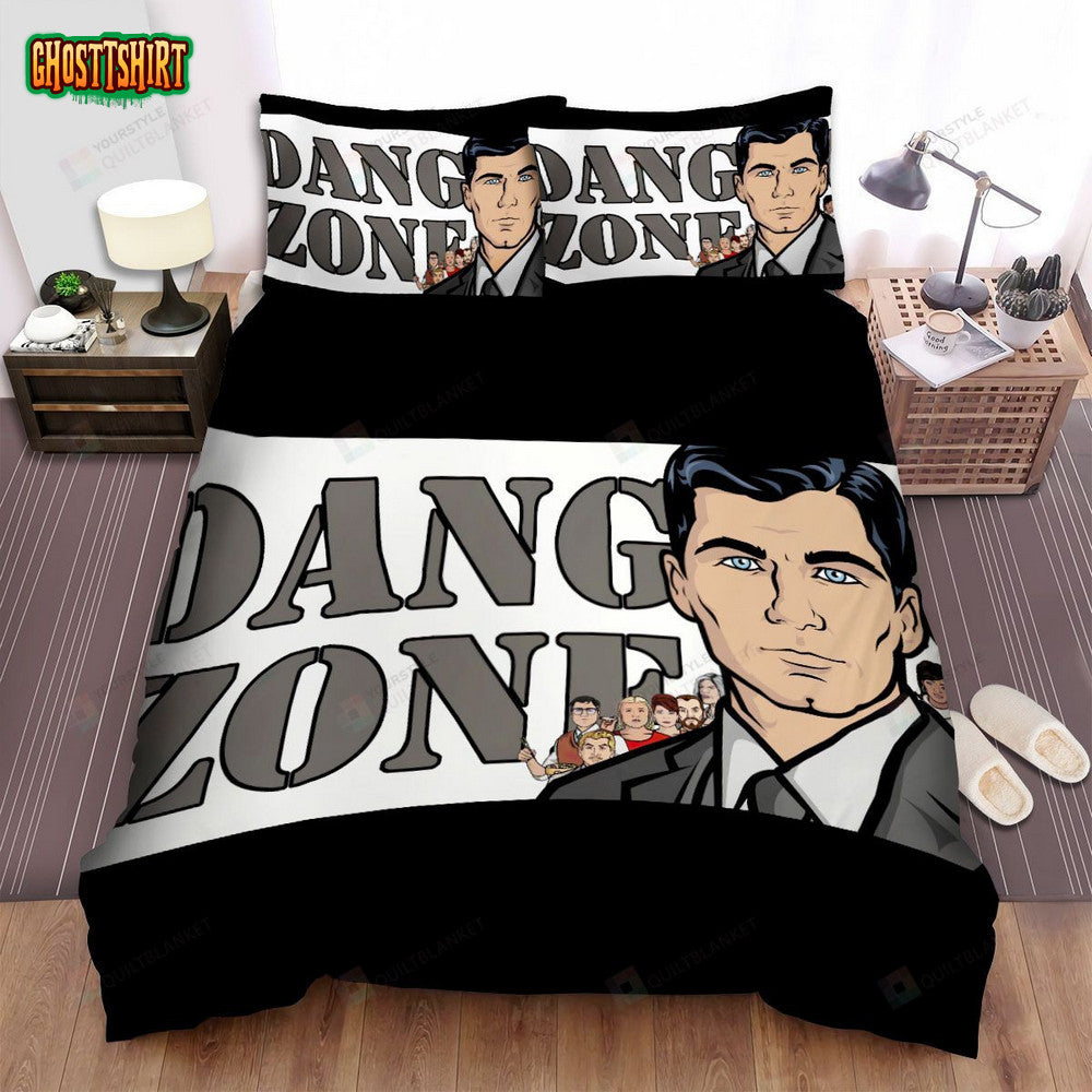 Archer Danger Zone Poster Bed Sheets Spread Duvet Cover Bedding Set