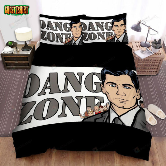 Archer Danger Zone Poster Bed Sheets Spread Duvet Cover Bedding Set