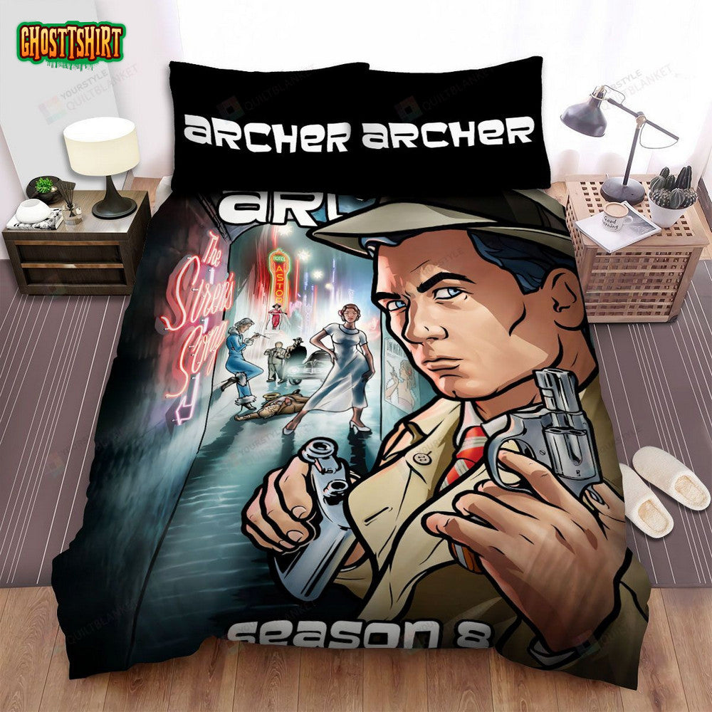 Archer Season 8 Poster Bed Sheets Spread Duvet Cover Bedding Set