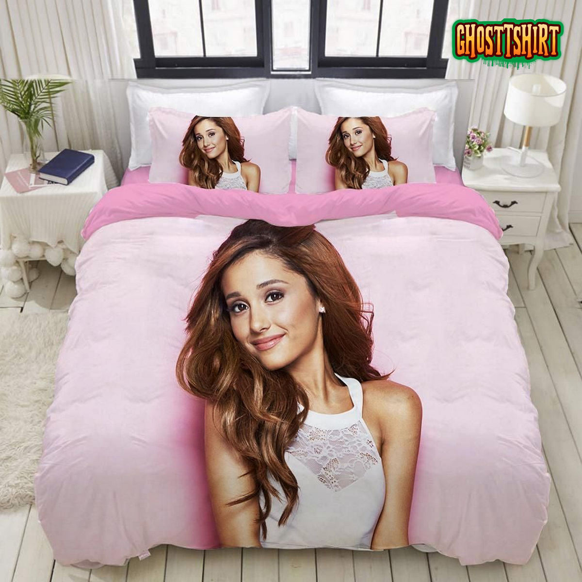 Ariana Grande Portrait Pink Bedding Set