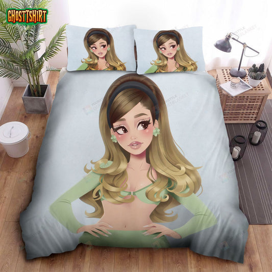Ariana Grande Positions Album Art Bed Sheets Spread Comforter Duvet Cover Bedding Set