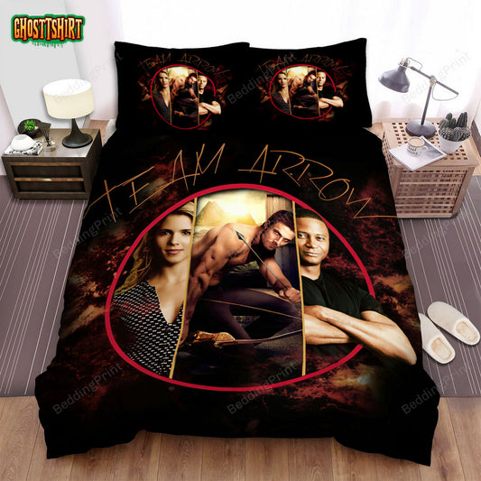 Arrow (2012–2020) Movie Poster Artwork 3 Bed Sheets Duvet Cover Bedding Set
