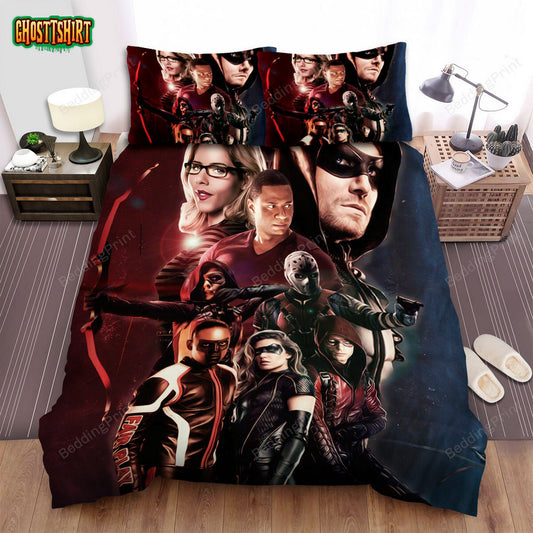 Arrow (2012–2020) Movie Poster Artwork 4 Bed Sheets Duvet Cover Bedding Set