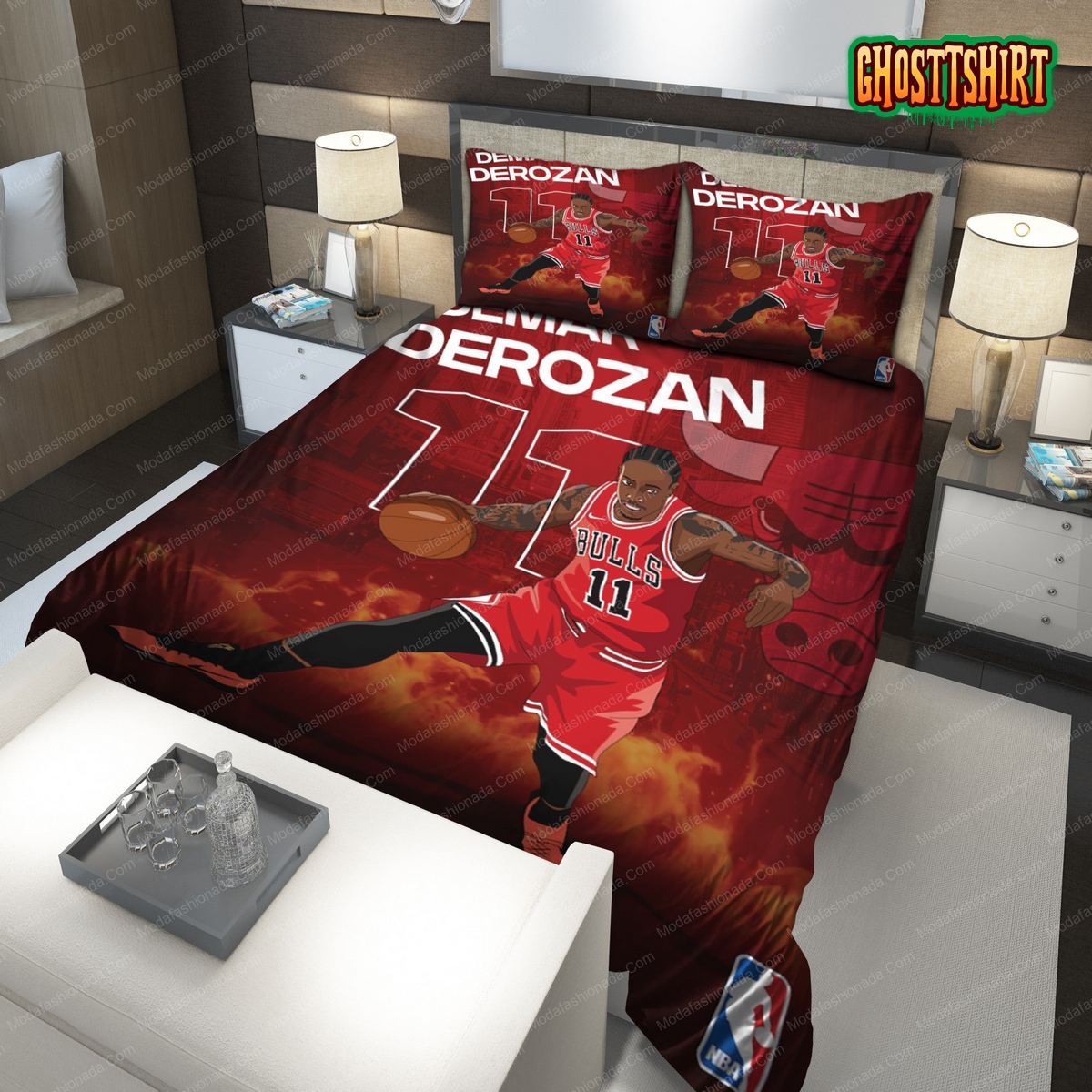 Art Demar Derozan Chicago Bulls NBA 210 Bedding Set