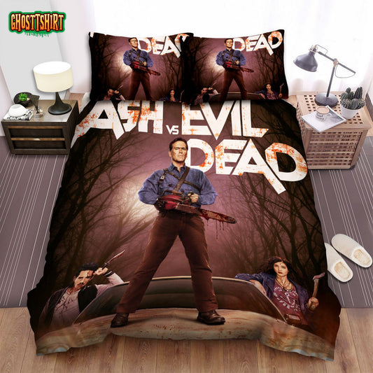 Ash Vs Evil Dead (2015-2018) Movie Poster 2 Bed Sheets Spread Comforter Duvet Cover Bedding Set