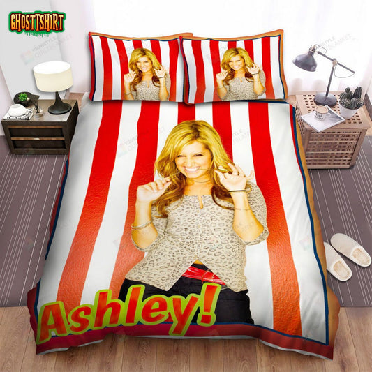 Ashley Tisdale Glam Star Poster Bed Sheets Spread Comforter Duvet Cover Bedding Set