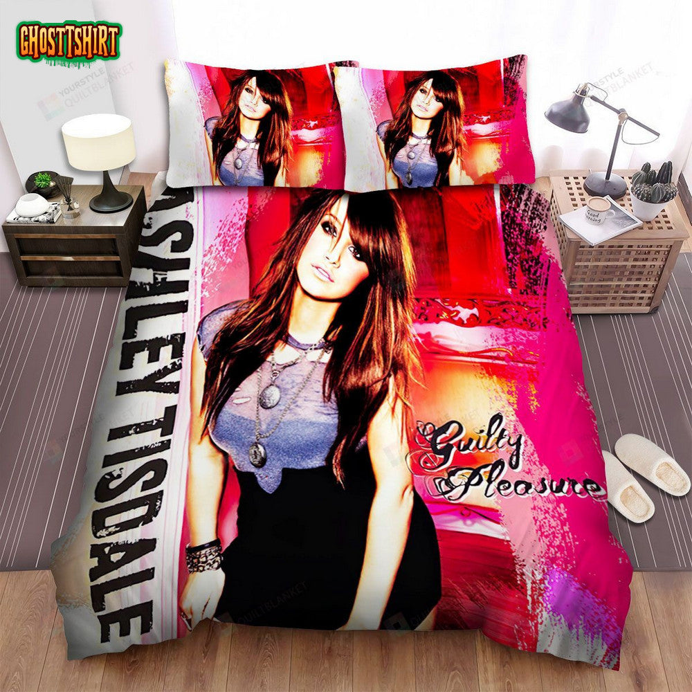 Ashley Tisdale Guilty Pleasure Album Cover Bed Sheets Spread Comforter Duvet Cover Bedding Set