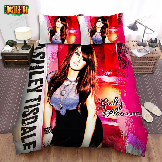 Ashley Tisdale Guilty Pleasure Album Cover Bed Sheets Spread Comforter Duvet Cover Bedding Set