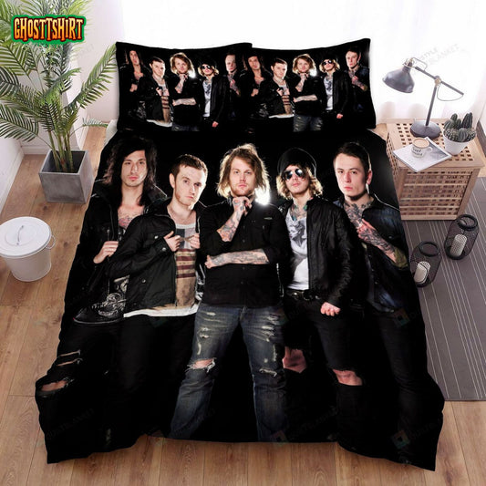 Asking Alexandria Band Photo Bed Sheets Spread Comforter Duvet Cover Bedding Set
