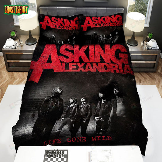Asking Alexandria Life Gone Wild Album Cover Bed Sheets Spread Comforter Duvet Cover Bedding Set