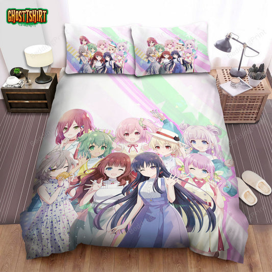 Assault Lily Last Bullet Main Characters Bed Sheets Spread Duvet Cover Bedding Set