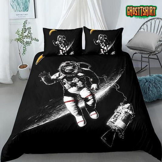 Astronaut In Space Bed Sheets Duvet Cover Bedding Set