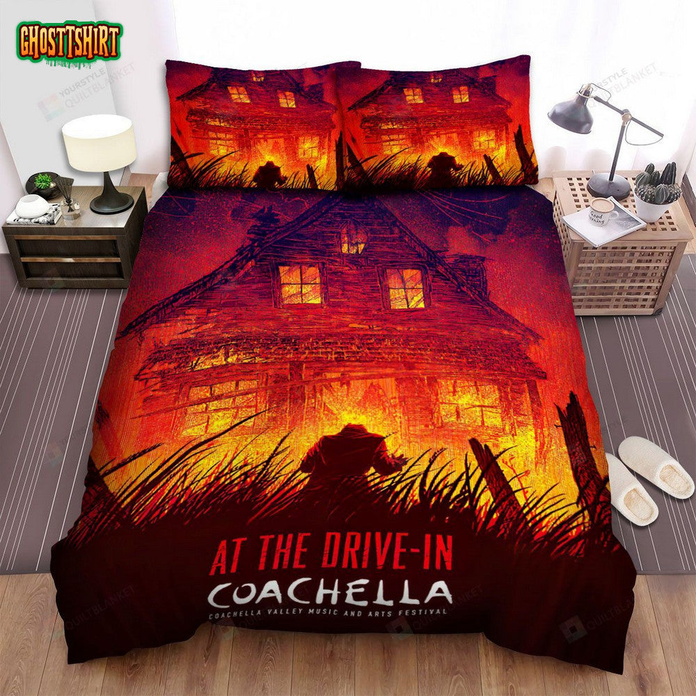 At The Drive-In Band Coachella Poster Bed Sheets Spread Comforter Duvet Cover Bedding Set
