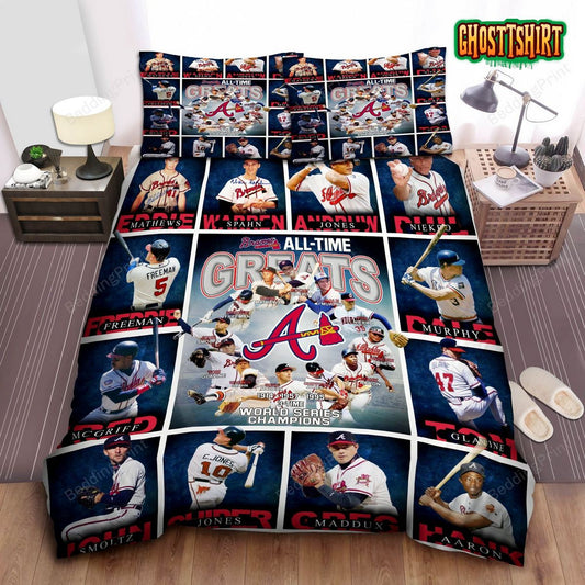 Atlanta Braves All-Time Greats Bedding Set